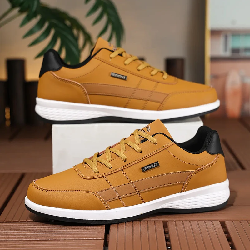 Badminton Shoes Men - Tênis Masculinos em Couro PU, Calçados