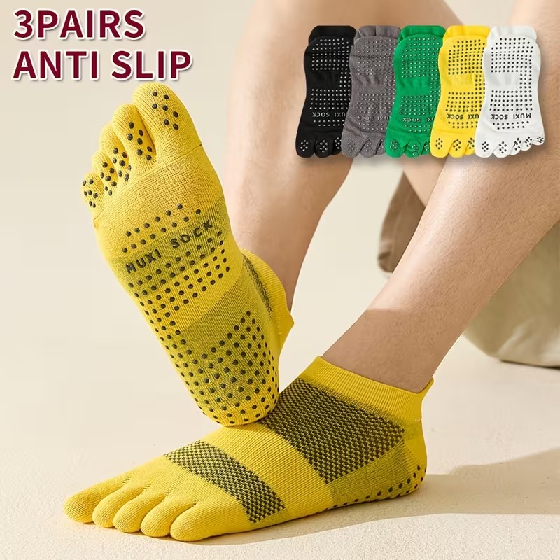 Sports Grip - Meias de Dedo Masculinas (3 Pares)