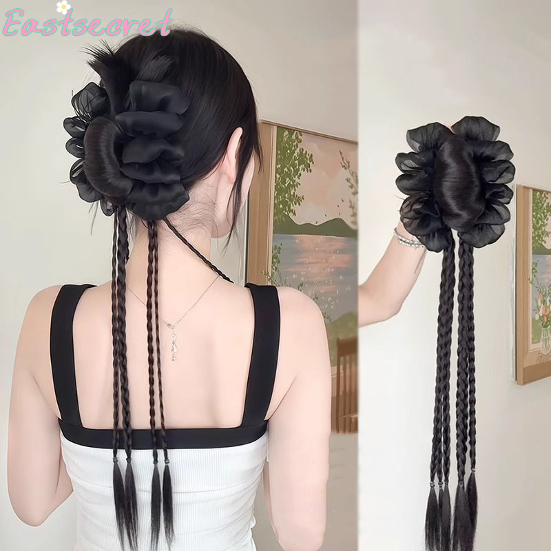 Feather Shuttlecock - Presilha de cabelo com laço preto,