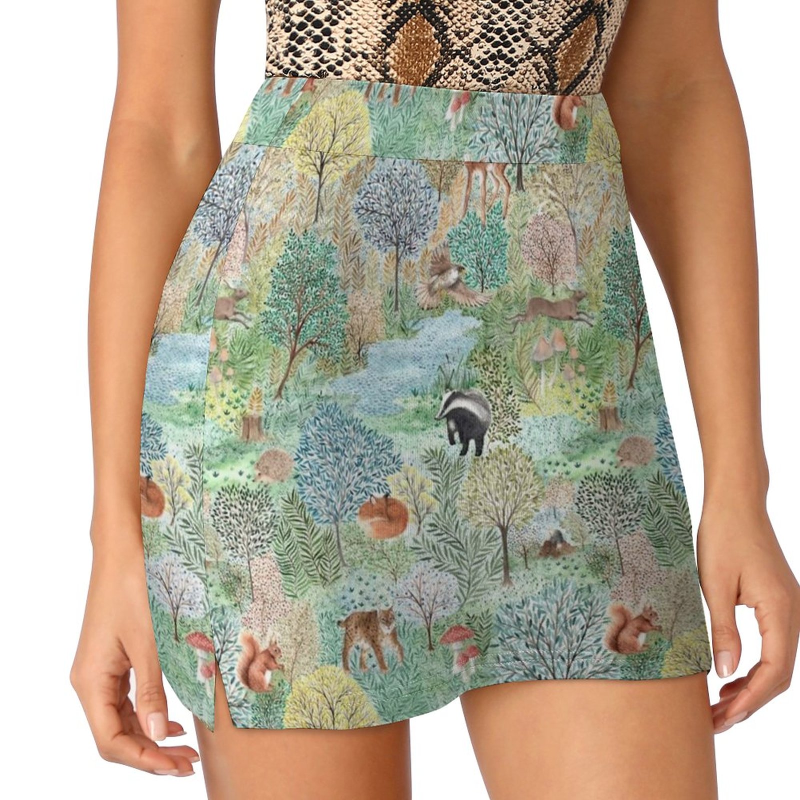 Badminton In English - Windermere woods saia feminina com bolso