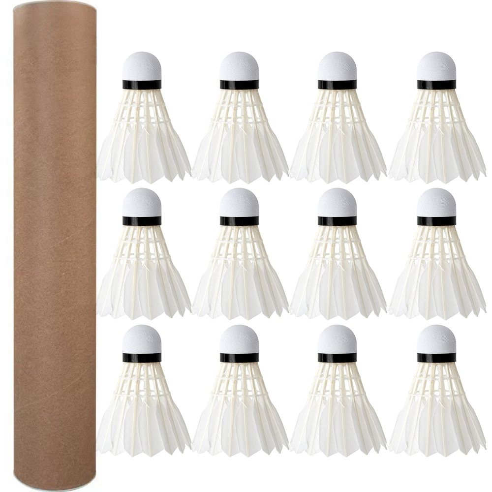 Feather Shuttlecock - 12pçs peteca profissional de penas de