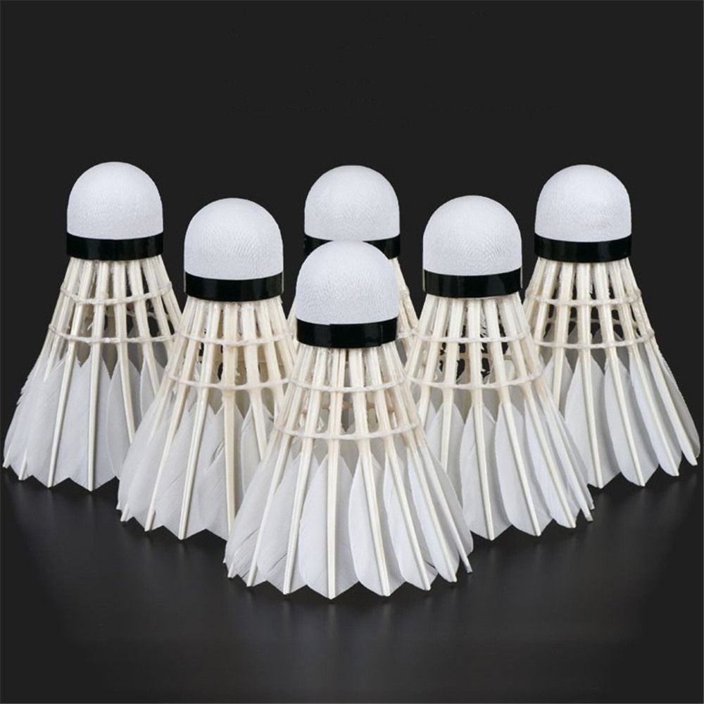 Feather Shuttlecock - 3/6/12 pçs novo branco peteca de