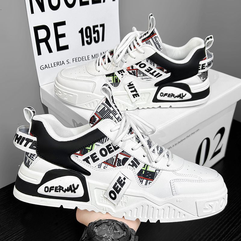 Badminton Shoes Men - Tênis Casuais de Couro para Moda,