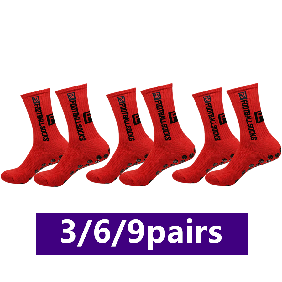 Sports Grip - 3/6/9 pares de meias unissex antiderrapantes