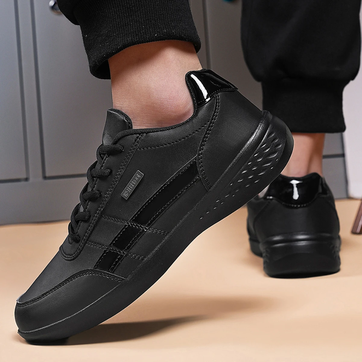 Tênis Masculinos em Couro PU,  - Badminton Shoes Men avaliação e preço