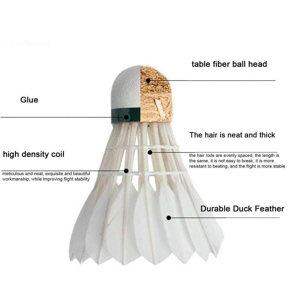 12pçs peteca profissional de p - Feather Shuttlecock avaliação e preço