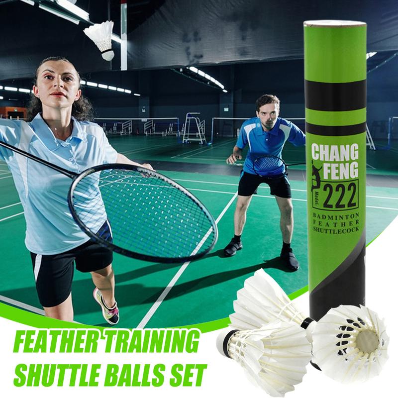 12PC Volantes de Badminton Dur - Feather Shuttlecock avaliação e preço