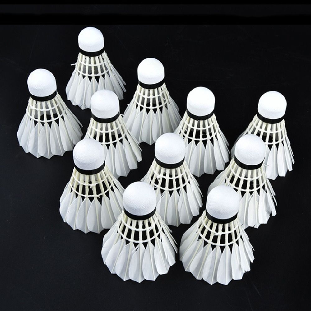 3/6/12 pçs novo branco peteca  - Feather Shuttlecock avaliação e preço