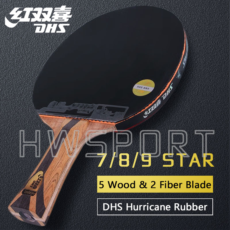 Original dhs 7 estrelas raquet - Badminton Racket Carbon avaliação e preço